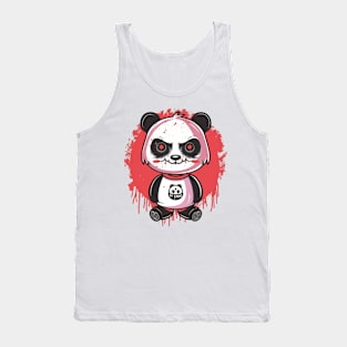 Cute Scary Panda Tank Top